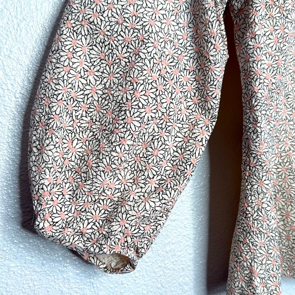 MADEWELL Florentine Peplum Top In Daisy Patch Size 6 - Picture 3 of 6